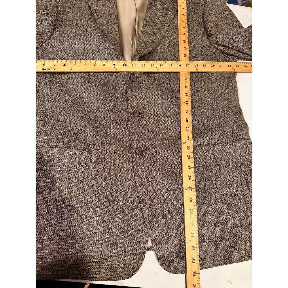 GIVENCHY MONSIEUR Wool Silk Blazer Sport Coat 46 LONG Mens Tweed Luxury Designer - Picture 8 of 8